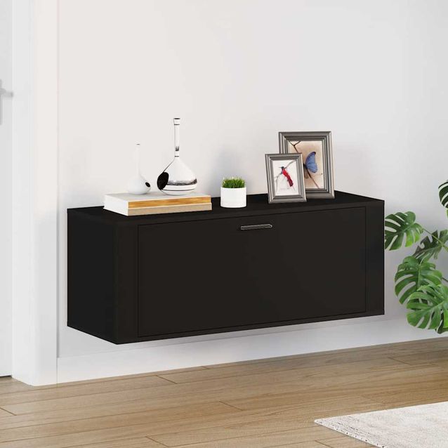 Seinäkenkäkaappi fineprice, musta, 100 x 35 x 38 cm