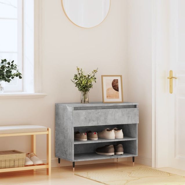 Kenkäkaappi fineprice, betoninharmaa, 70x36x60 cm