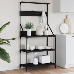 Leipurihylly koukuilla FinePRICE, tekninen puu, eri värejä, 4-tasoinen