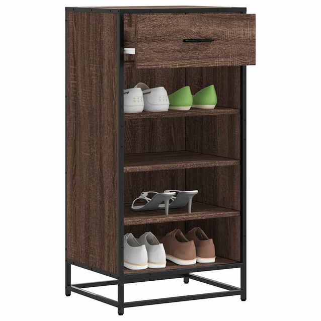 Kenkäteline fineprice, ruskea tammi, 48x38x97,5 cm