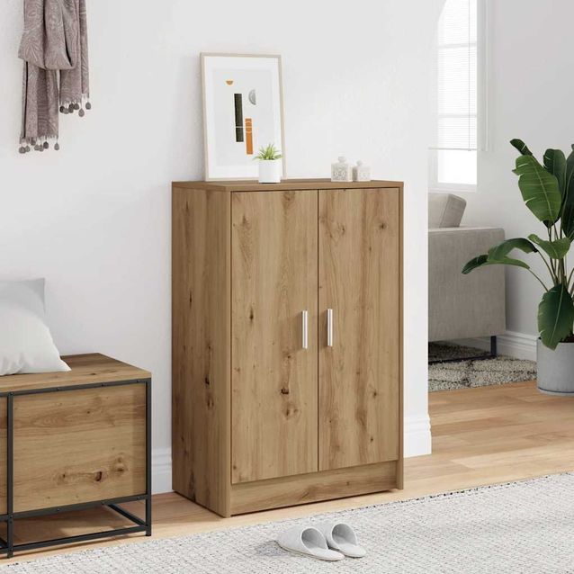 Kenkäkaappi fineprice artesaani tammi, 60x35x92 cm, tekninen puu