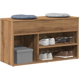 Kenkäpenkki FinePRICE Artesaani, 80x30x45 cm, tammi, tekninen puu