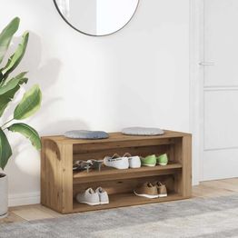 Kenkäteline FinePRICE Artesaani, 100 x 35 x 45 cm, tammi, tekninen puu