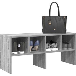 Kenkäteline FinePRICE Sonoma, 89,5x30x40 cm, harmaa, pinottava