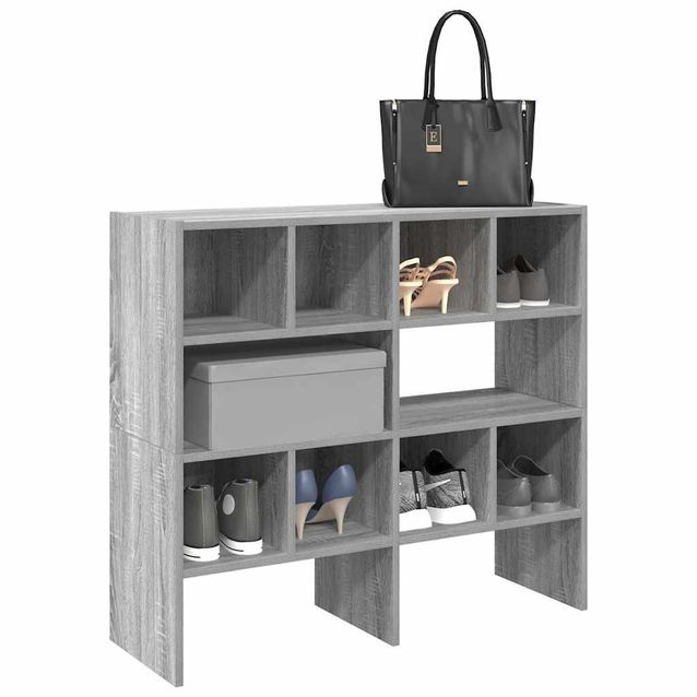 Pinottava kenkäteline fineprice Sonoma, harmaa, 2kpl, 89,5x30x40 cm