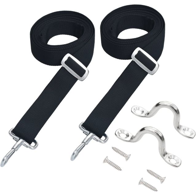 Biminikatoksen hihnat, 2 kpl, kangas ja ruostumaton teräs