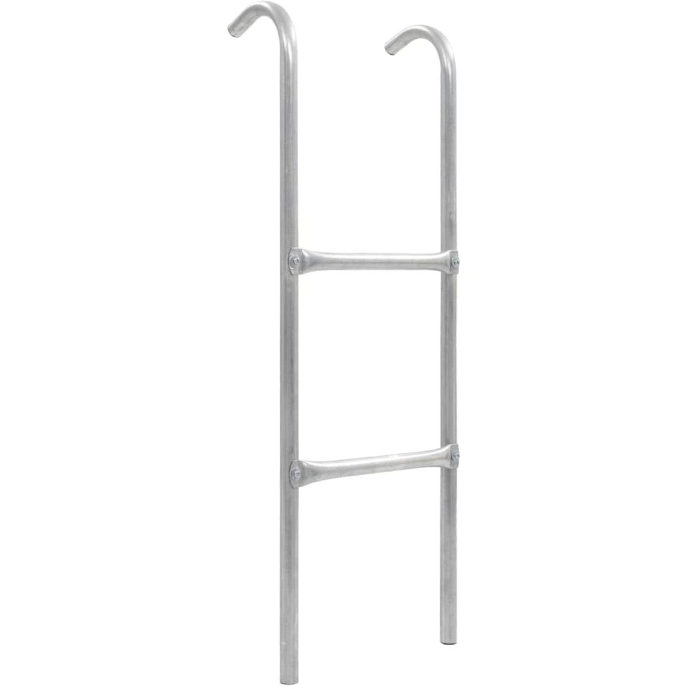 2-askelmaiset trampoliinin tikkaat, teräs, hopea, 102,6 cm