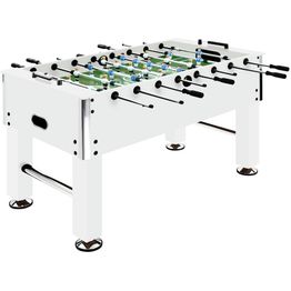 Pöytäjalkapallopöytä FinePRICE, 140 x 74,5 x 87,5 cm, 60 kg, teräs, valkoinen