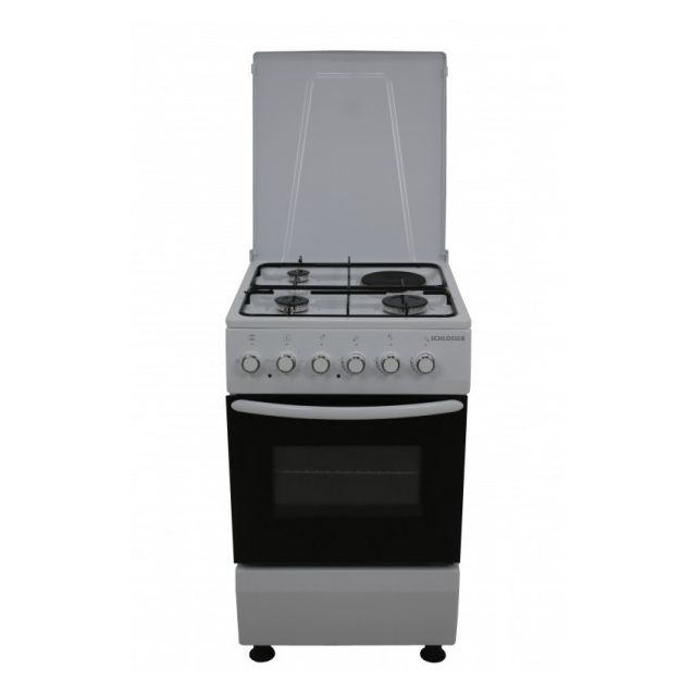 Yhdistelmäliesi Schlosser FS4313MAZA, sähkö/kaasu, sähköuunilla 50 cm valkoinen