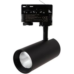 Kiskospotti FTLIGHT, 3-vaihekiskoon, 10W, 650lm, 2700–4000K, 45°, Triac-himmennettävä, musta