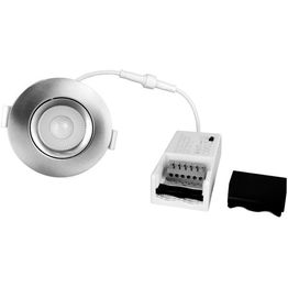 LED-alasvalo FTLIGHT Salla, 6W, 540lm, 2700–4000K, valintakytkimellä, 60°, IP44, himmennettävä, suunnattava