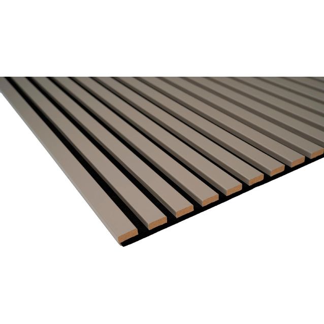 Akustiikkalevy Fog&Venø By Venø, 20x600x2400mm, mdf, hiekanvärinen, musta huopa