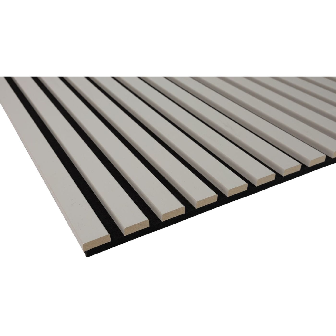 Akustiikkalevy Fog&Venø By Venø, 20x600x2400mm, mdf, vaaleanharmaa, musta huopa