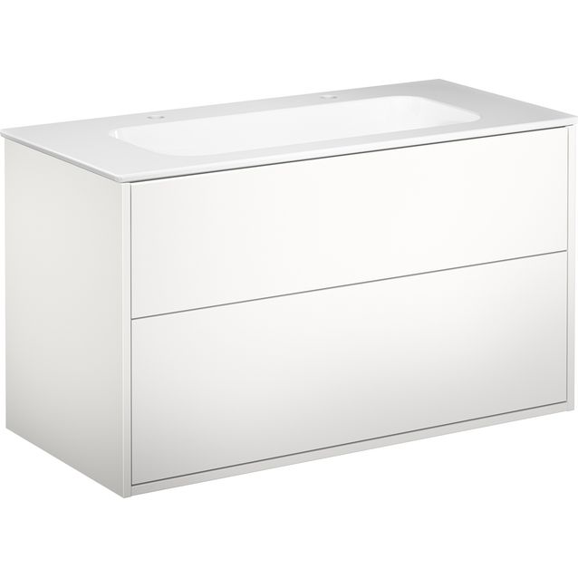 Allaskaappi altaalla Gustavsberg Artic, 1000x465 mm, 2 hanareikää, valkoinen