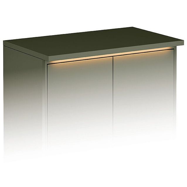 Kylpyhuoneen kaapin pöytälevy Gustavsberg Graphic, 60×36cm, LED-valaistuksella, MDF-levy, vihreä 