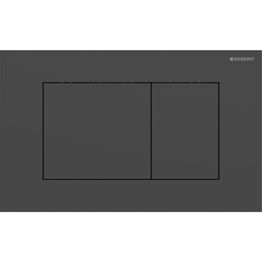 Huuhtelupainike Geberit Sigma40, kulmikas, 2-H, mattamusta/easy-to-clean