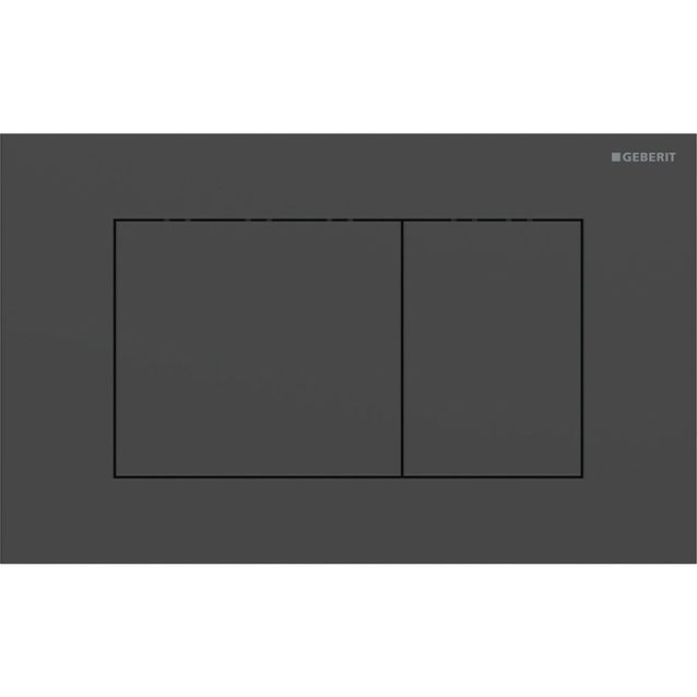 Huuhtelupainike Geberit Sigma40, kulmikas, 2-H, mattamusta / easy-to-clean
