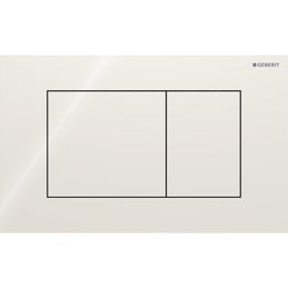 Huuhtelupainike Geberit Sigma40, kulmikas, 2-H, hiekanharmaa/kiiltävä lasi