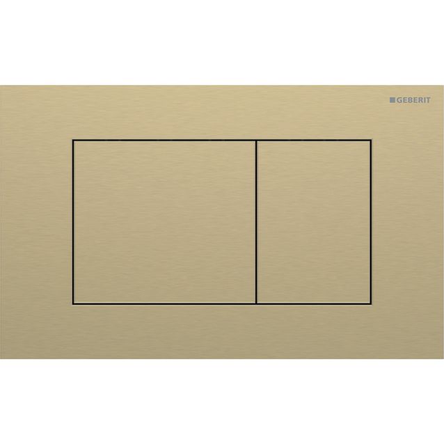 Huuhtelupainike Geberit Sigma40, kulmikas, 2-H, messinki / harjattu, easy-to-clean