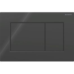 Huuhtelupainike Geberit Sigma01, kulmikas, 2-H, musta/kiiltävä