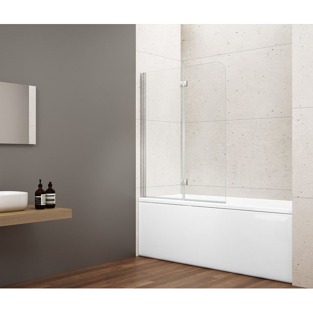 Taittuva ammeseinä Interia Loro,  900mm, kirkas lasi