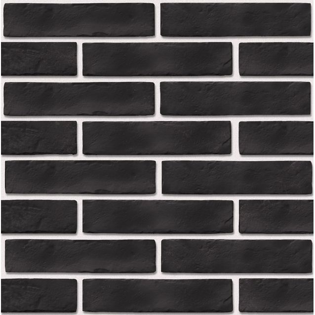 Seinälaatta GoldenTile The Strand 25x6 cm musta