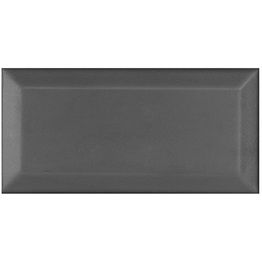 Seinälaatta Arredo Biselado 7.5x15cm, matta, musta