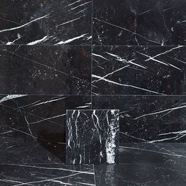Lattialaatta Arredo Nero Marquina 30.5x30.5cm, kiillotettu, musta