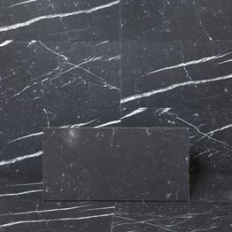 Lattialaatta Arredo Nero Marquina 30.5x61cm, himmeä, musta