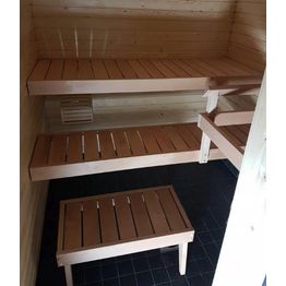 Laudepaketti Jokiwood IISI, haapa, sis. ylä- ja alalaude, kiuaskaide, jakkara ja kannatinpuut