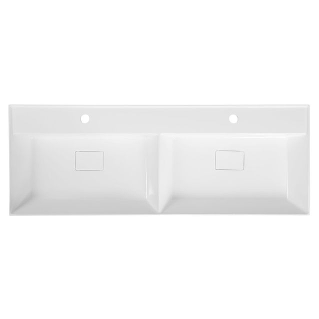 Pesuallas Interia Godiva 1190 x 440 mm kaksialtainen kivi valkoinen