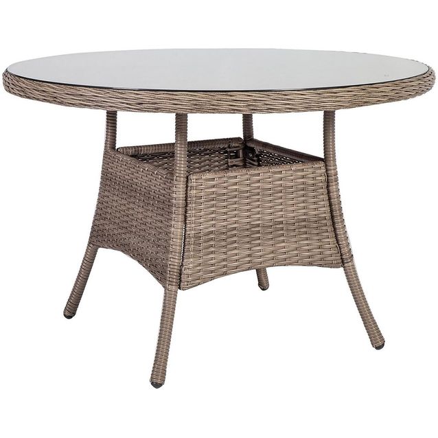 Pöytä Home4you Toscana, Ø110cm, harmaanbeige