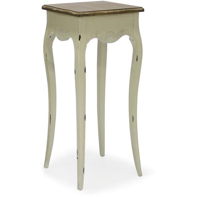 Kukkapöytä Home4you Samira, 62x26cm, valkoinen/ruskea