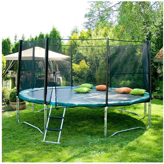 Trampoliini Home4you Ø366 cm turvaverkolla