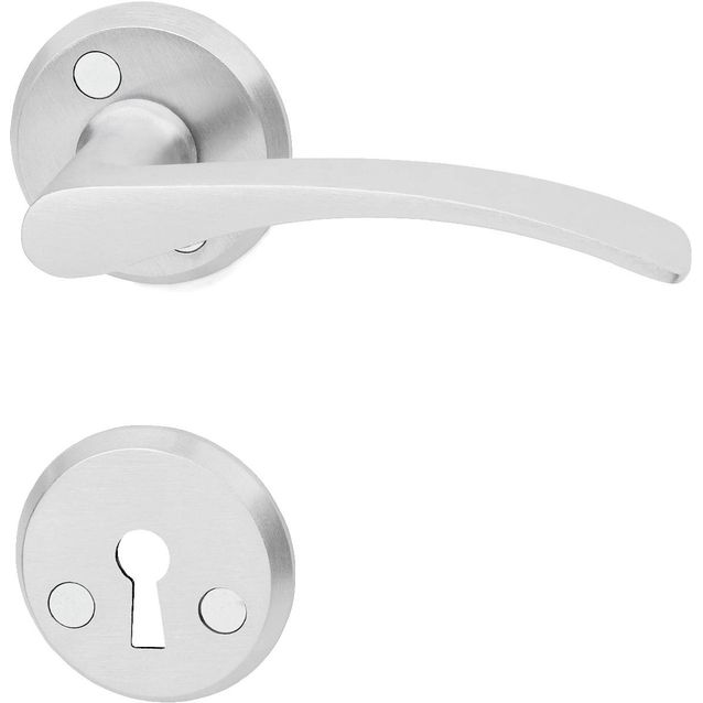 Väliovenpainike Habo Hamburg avainkilvellä harjattu kromi