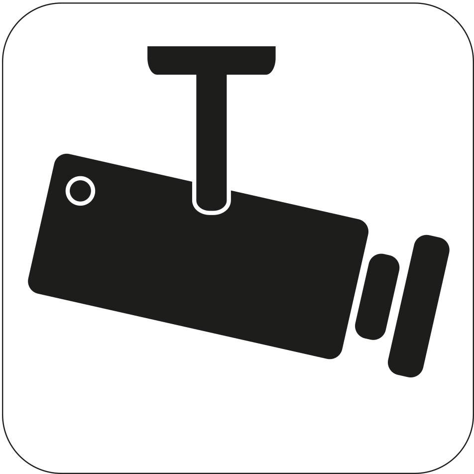 Videovalvonta-kyltti Habo 80x80mm