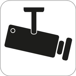 Videovalvonta-kyltti Habo 80x80mm