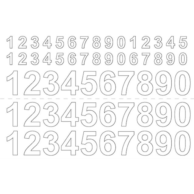 Numerosetti Habo itsekiinnittyvä 13/26mm valkoinen