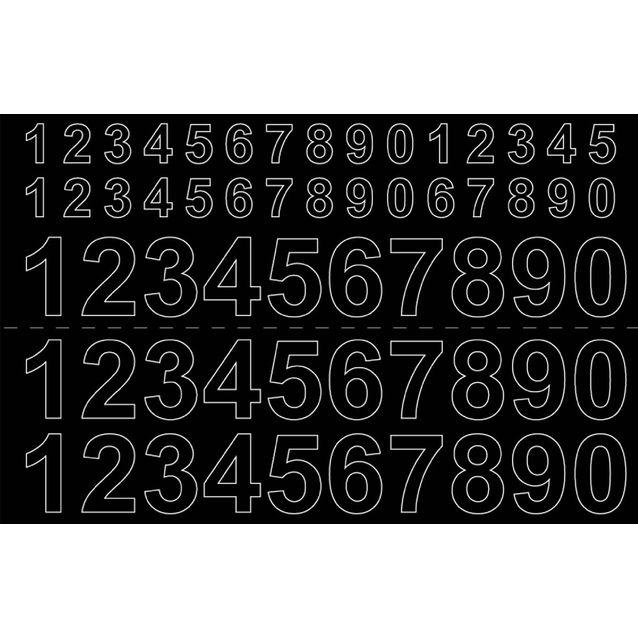 Numerosetti Habo itsekiinnittyvä 13/26mm musta