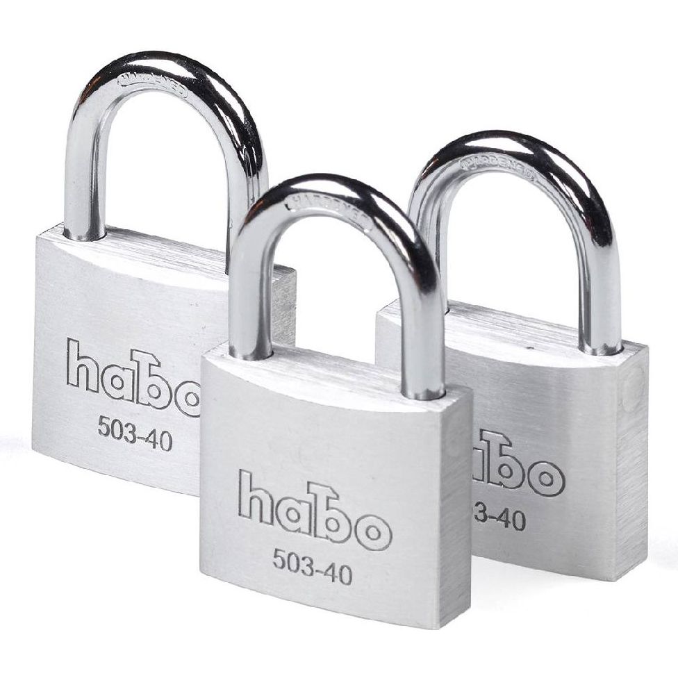 Riippulukko Habo 503-40-3 alumiini 3kpl