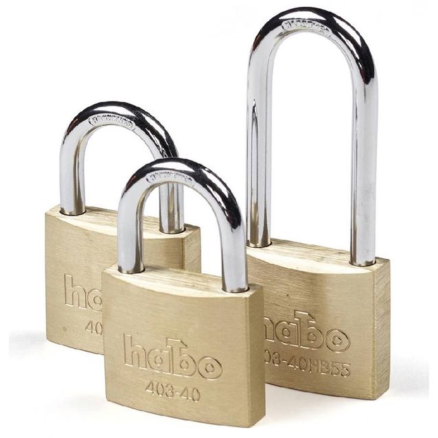 Riippulukko Habo 403-40-3 messinki 3kpl