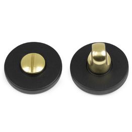 Wc-vääntönuppi Habo H262 musta/kiillotettu messinki