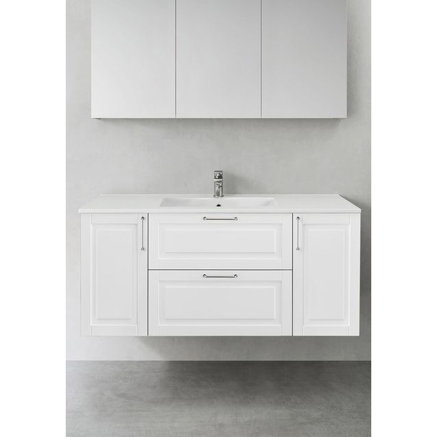 Allaskaappi kahdella sivuosalla Hafa Grace, 600+300x2, push open, valkoinen