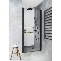 Suihkuovi syvennykseen Hafa Igloo Pro Niche, kirkas lasi, musta profiili, eri kokoja