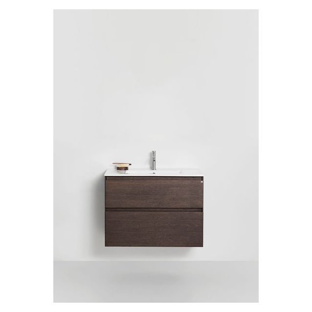 Allaskaappi altaalla Hafa Go Plus, 600x810x165mm, 2 ltk, tumma tammi