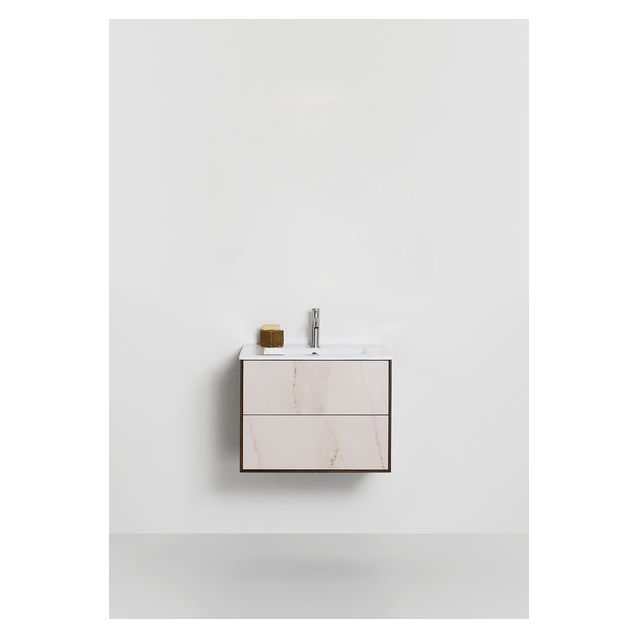 Allaskaappi altaalla Hafa Edge Stone, 470x610x465mm, savu tammi