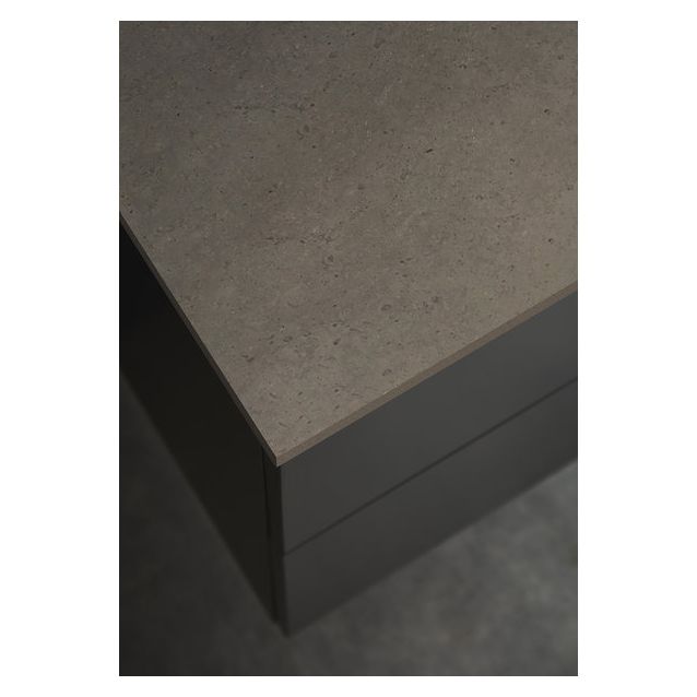 Kylpyhuoneen pöytätaso Hafa Brass Relish Suede, 1.2x201x46.2cm, kivikomposiitti, ruskea hiekkakivi