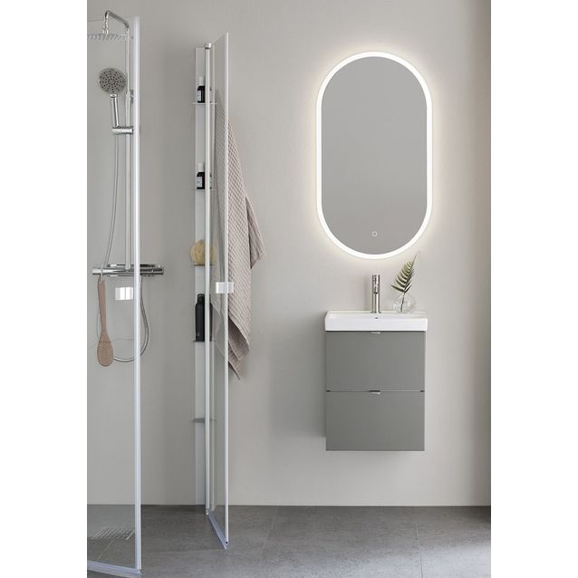 Allaskaappi altaalla Hafa Neat, 420x550 mm, lämmin harmaa