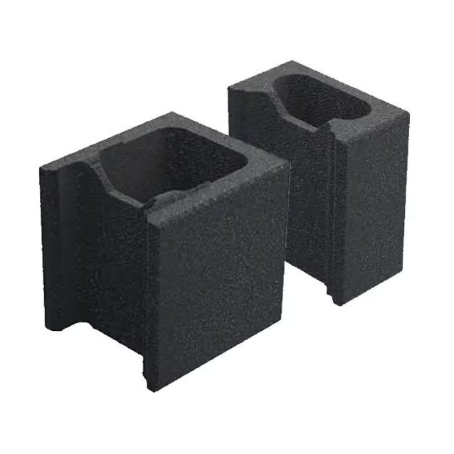 Muurikivi päätykivipari HB-Betoni, sileä, carbon black