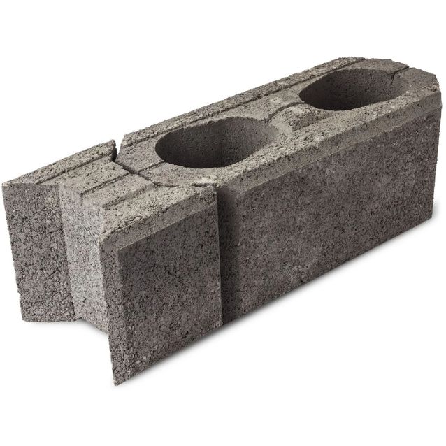 Vallikivi HB-Betoni, 630x215x200mm, iso normaalikivipari, musta